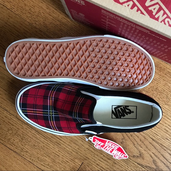 vans tartan plaid slip on